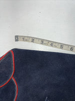 NOS Navy Red Show Chaps With Fringe Adjustable Waist 39” N-49