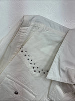 New Women’s Cumberland White Gem Long Sleeve Pearl Snap Medium LL-83