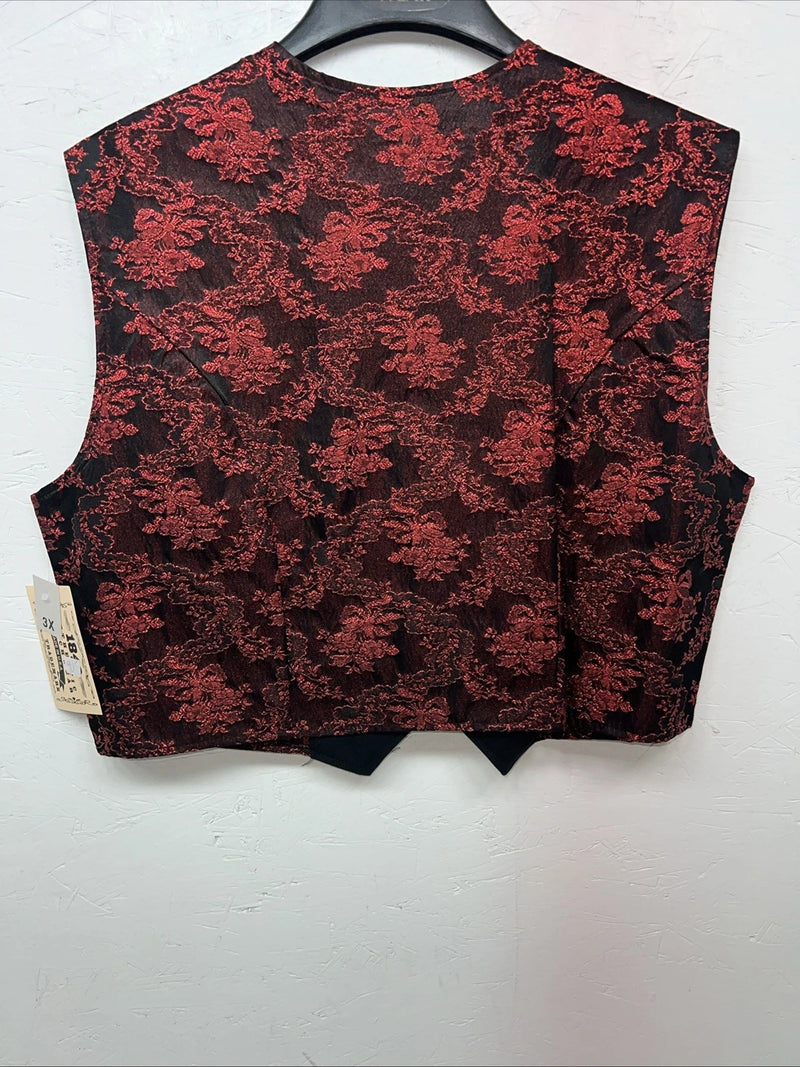 New Women’s Red 1849 Authentic Ranchwear Western Show Vest 3X WW-44