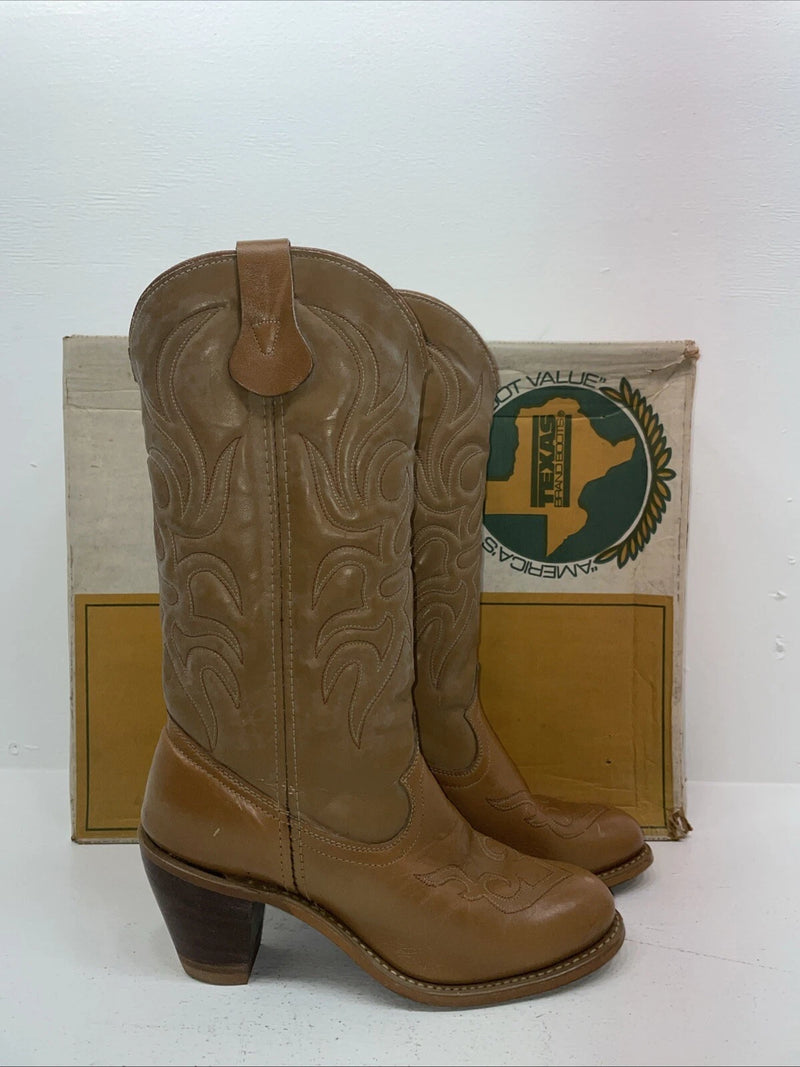 New Women’s Brown Texas Brand Cowboy Boots. 4911 8 M. 16-34