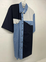 New Men’s Cowboy Threads Blue Short Sleeve Button Up Small B-42