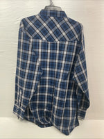 New Men’s ELY Cattleman Blue Long Sleeve Pearl Snap 3XL E-29
