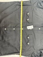 New Men’s White Horse Black Long Sleeve Pearl Snap Large AA-59