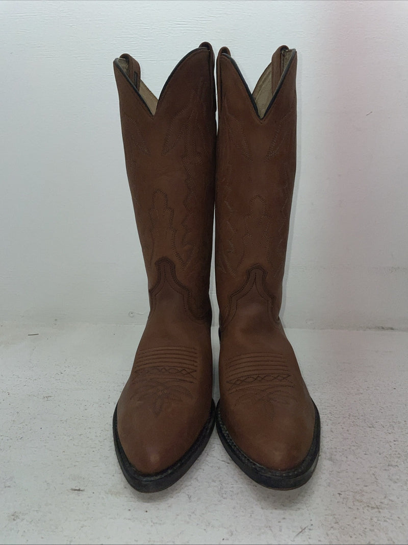 New Men’s Brown Dan Post Cowboy Boots. 2551 8.5 8 1/2 E W. 3-87