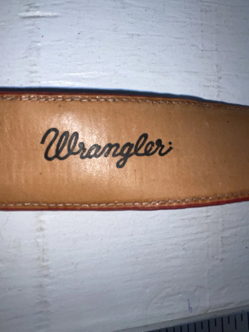New Red Genuine Leather Wrangler Tooled 28” Belt #6820 JJ-142 