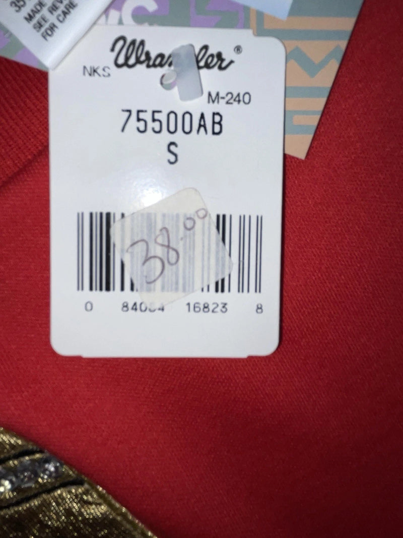 New Women’s Red Wrangler Long Sleeve Shirt S #75500AB 3B-26