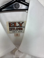 New Kids ELY Cattleman White Long Sleeve Pearl Snap Size Boy 8 YY-64