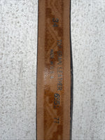 New Brown Genuine Leather Chambers Tooled Belt 34” #6551 Z-8 