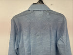 New Kids Dan River Blue Deigned Long Sleeve Pearl Snap Size 8 LL-62
