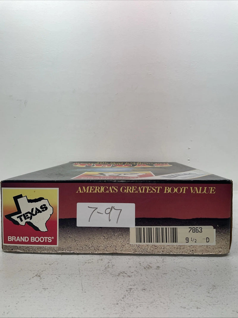 New Men’s Red Texas Brand Cowboy Boots. 7863 9.5 9 1/2 D. 7-97