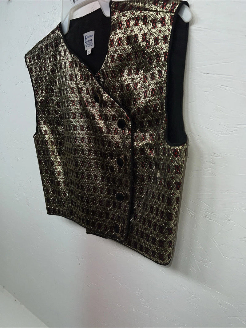 New Women’s Congress Classics Gold Western Show Vest Small G-606