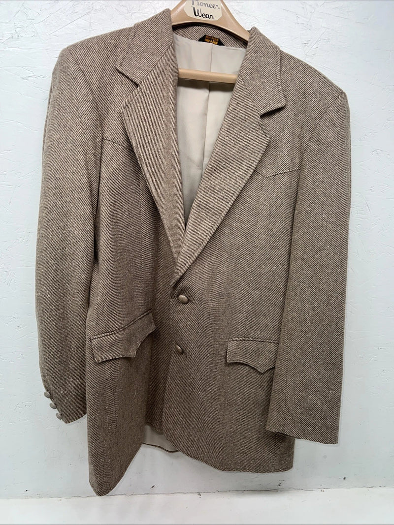 New Men’s Pioneer Wear Tan Suit Jacket 42L #125580 AA-602