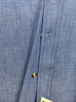 New Men’s ELY Blue Jean Color Long Sleeve Button Up 20.5 X 36 4XL E-50