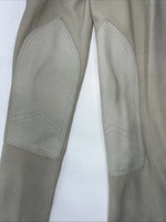 New Women’s Sport Riders Tan Knee Patch English Breeches. 041565 24 L C-34