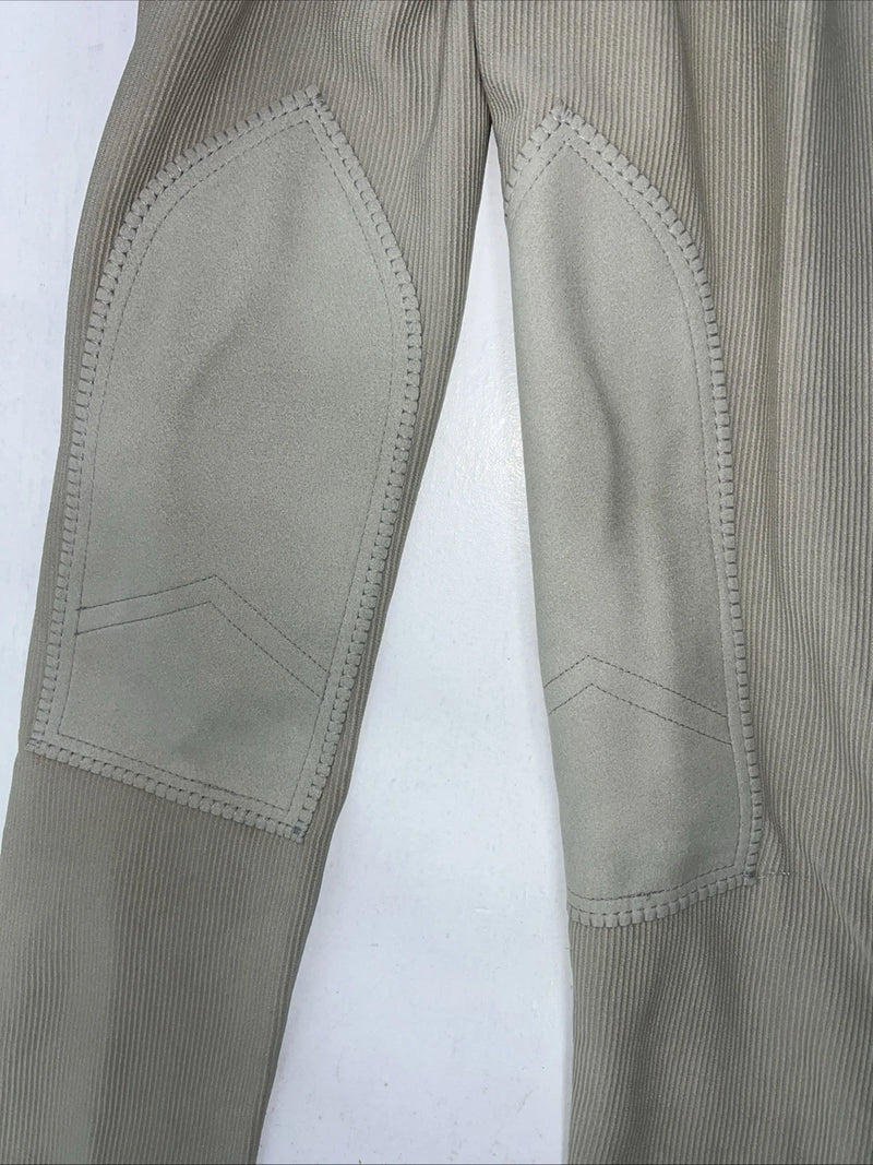 New Women’s Sport Riders Tan Knee Patch English Breeches. 041565 24 L C-34