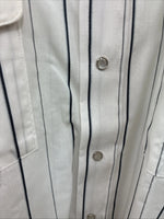 New Men’s Panhandle Slim White Stripe Long Sleeve Pearl Snap 18 2XL AA-115