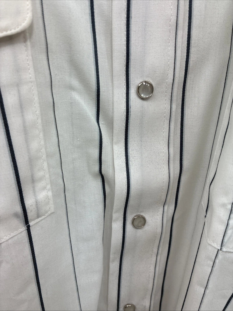 New Men’s Panhandle Slim White Stripe Long Sleeve Pearl Snap 18 2XL AA-115
