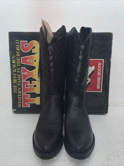 New Men’s Black Texas Brand Cowboy Boots. 8040 8 E E. 3-141
