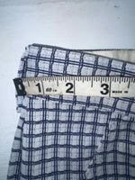 New Vintage Blue Checkered Polyester Pants #5450087 NN-153
