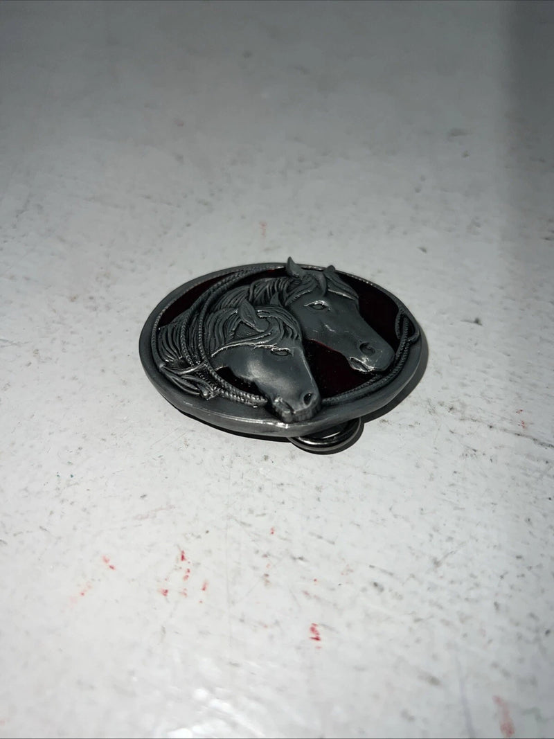 New Children’s Western Express Horse Head Red Belt Buckle. S-15 F-3