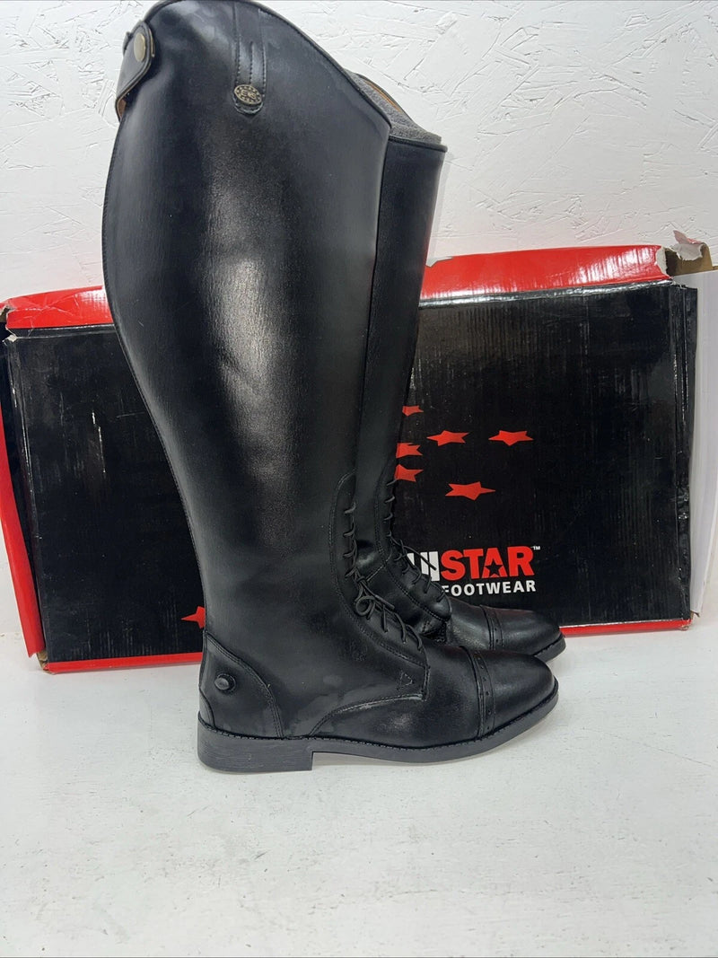 New Women’s Black EQUISTAR English Riding Boots. 467522 9 W. 12-78