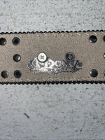 New Black And White Genuine Leather Nocona Rainbow Bling M Belt #1330999 Z-10