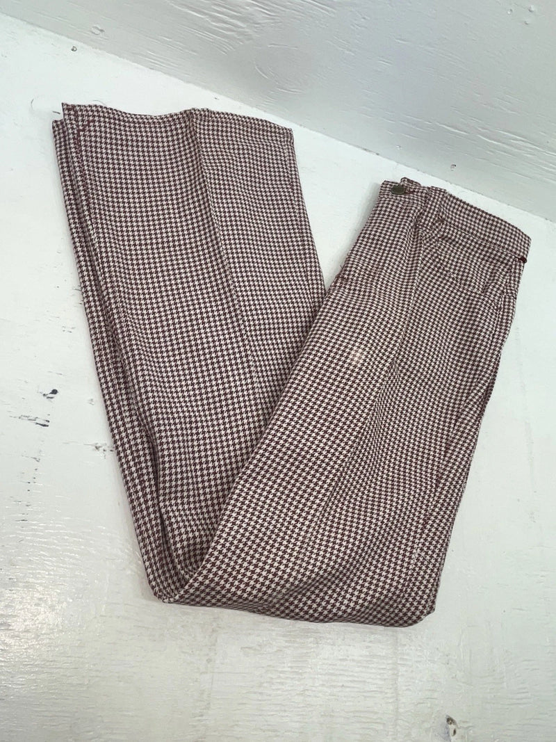 New Vintage Red And White Checkered Lee Polyester Pants #2600362 SS-84