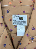 New Women’s Dickson Jenkins Orange Floral Long Sleeve Pearl Snap Size 30 MM-55