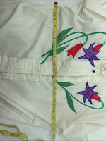 New Women’s Wrangler White Design Long Sleeve Button Up Size XL TT-139