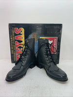 New Men’s Gray Lace Up Texas Brand Cowboy Boots. 8852 9.5 9 1/2 E E. 5-53