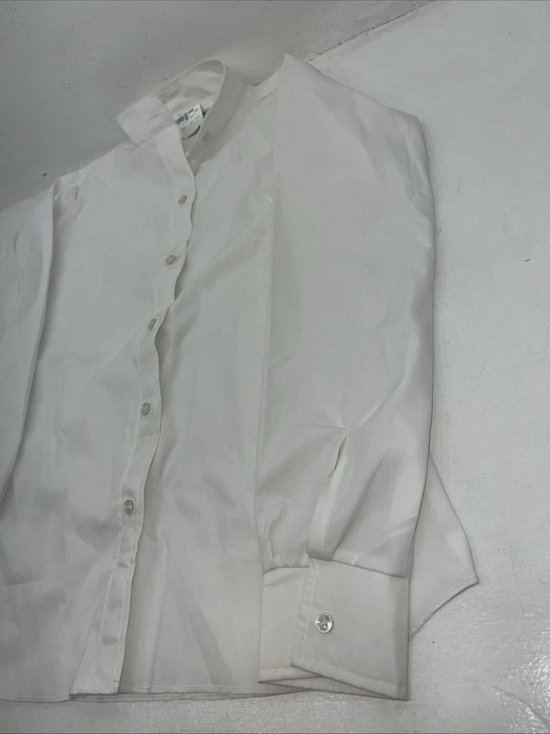 New Women’s White Townana Country Long Sleeve English Riding Shirt. 38 G-48
