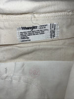 New Women’s Cowboy Cut White Denim Jeans. 15x34 J-8