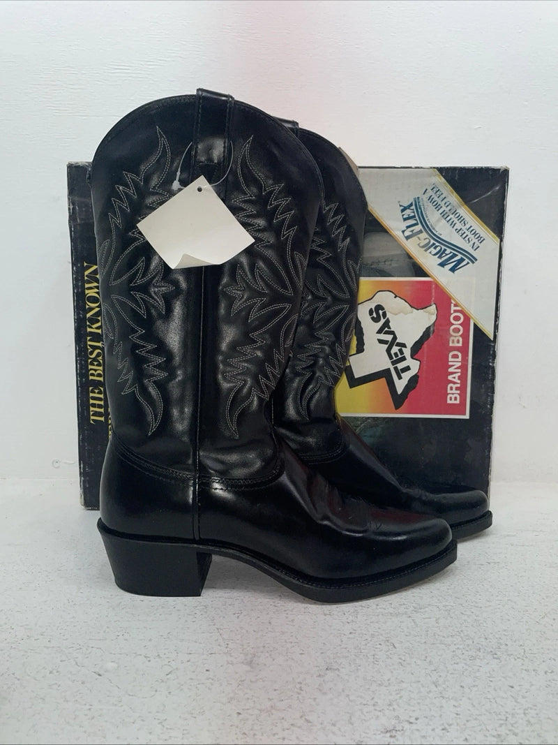 New Men’s Black Texas Brand Cowboy Boots. 1230 8 E E. 3-153
