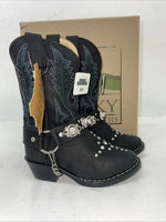 New Children’s Black Smokey Mountain Cowboy Boots. 3283c 9.5 9 1/2 R. 24-22