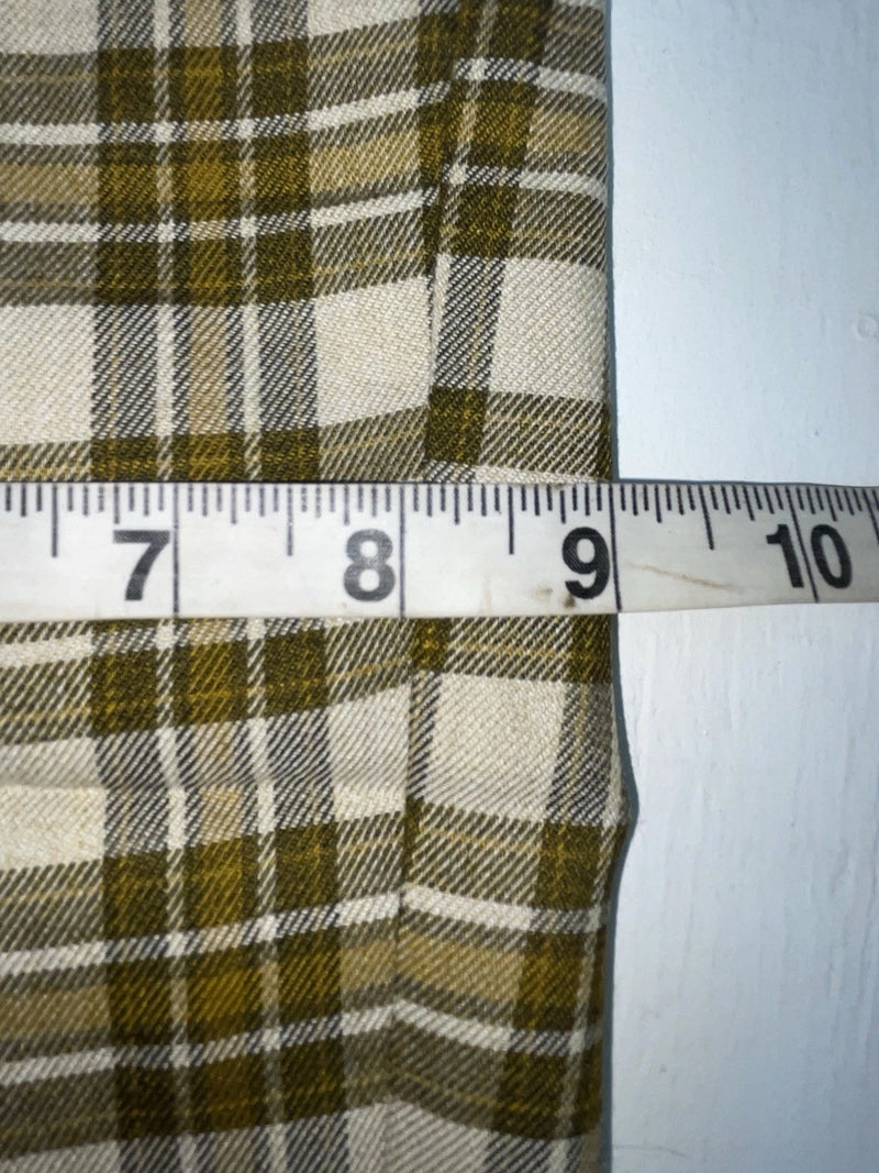 New Vintage Brown Plaid Ranch Polyester Pants SS-92
