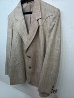 New Men’s Pioneer Wear Tan Suit Jacket 42 #12558 Y-604