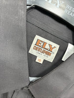 New Men’s ELY Cattleman Simple Black Short Sleeve Pearl Snap 18 2XL K-68
