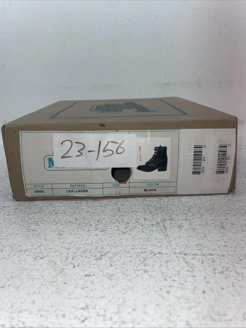 Me Woods Black Lace Up Smoky Mountain Cowboy Boots. 3009 C 2.5 2 1/2. 23-156