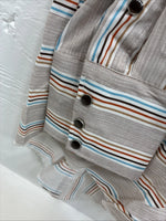 New Men’s Tem Tex Multiple Color Stripe Long Sleeve Pearl Snap XL J-45