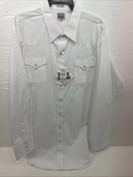 New Men’s ELY Cattleman White Long Sleeve Pearl Snap 3XL E-20