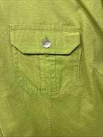 New Women’s Gordon James Green Short Sleeve Button Up Short XL II-38