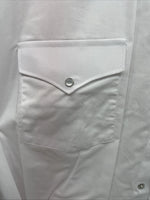 New Men’s White Horse White Long Sleeve Pearl Snap 4XL E-21