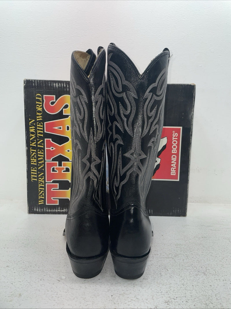 New Men’s Black Texas Brand Cowboy Boots. 7800 8.5 8 1/2 D. 3-119