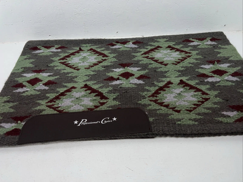 New Professionals Choice Green Gray Red Navajo Saddle Pad Blanket Pad-28