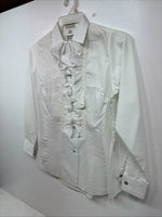 New Women’s Karman White Design Long Sleeve Pearl Snap Size 30 MM-80