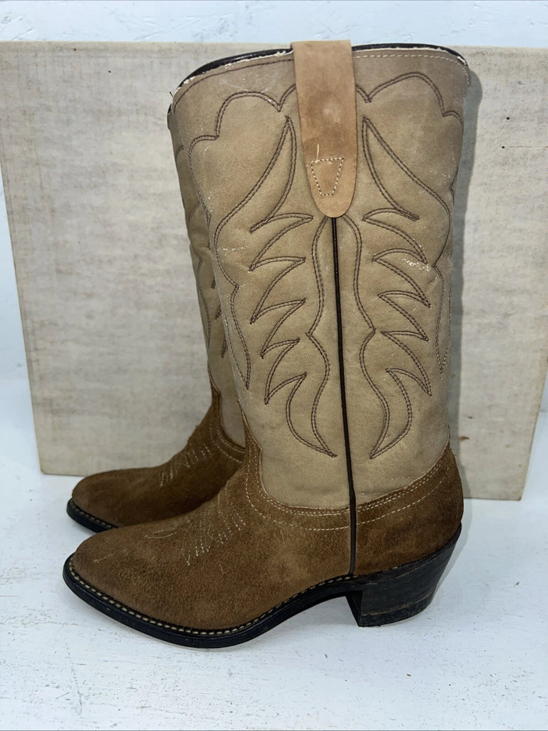 New Women’s Brown/tan Texas Brand Cowboy Boots. F401 6 M. 20-115