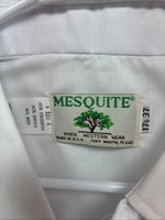 New Men’s Mesquite Western White Long Sleeve Pearl Snap 17.5 X 37 XL R-83