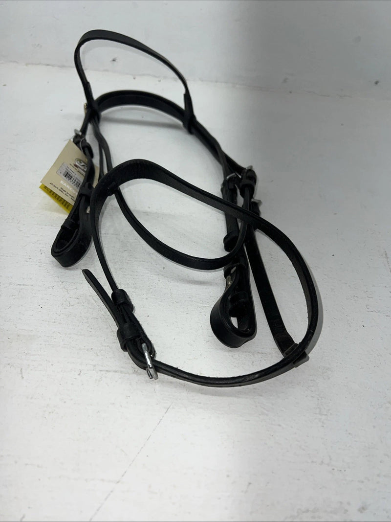 New Silver Fox Black Pony Snaffle Bridle #20-1189-2 BB-12