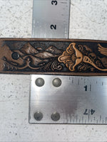 New Brown Genuine Leather Chambers Eagle Tooled 34” Belt #6412-13 Z-22