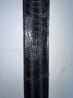 New Black Genuine Leather Stitched 34” Belt #800 Z-158